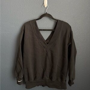 Nike Women’s Oversized Black V-Neck Sweatshirt